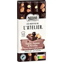 Nestlé, Tablette de chocolat noir raisins amandes et noisettes