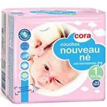 Cora, Couches nouveau né T1