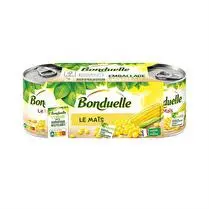 Bonduelle, Mais sans résidu de pesticides 3 x 1/4