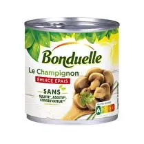 Bonduelle, Champignons émincés épais sans sulfite sans additif sans conservateur