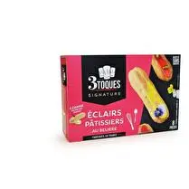 3 toques, Étui de 8 éclairs pâtissiers au beurre
