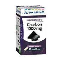 Juvamine, Charbon 1000mg ballonnements 40 gélules 16g Juvamine
