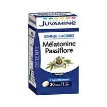 Juvamine, Mélatonine passiflore 30 comprimés 17g Juvamine