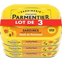 Parmentier, Sardines à l'huile de tournesol