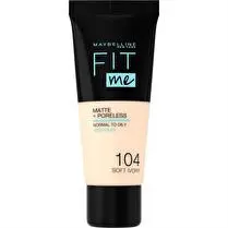 FIT ME, Fond de teint 104 soft ivory - x1