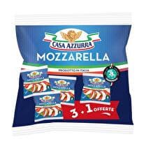 CASA AZZURRA Mozzarella - 3 x 125 g + 1 offerte