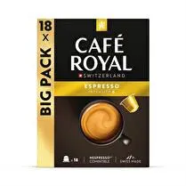Café royal, Capsules aluminium espresso type nespresso x 18