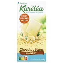 Karéléa, Tablette chocolat blanc sans sucres ajoutés