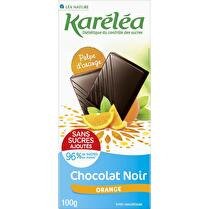KARÉLÉA Tablette chocolat noir orange sans sucres ajoutés