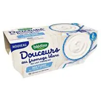 Blédina, Douceur au fromage blanc nature sucre dès 6 mois 4x100g Bledina