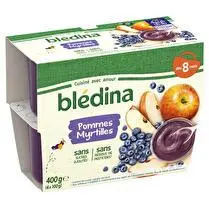 Blédina, Coupelles pommes myrtilles dès 8 mois