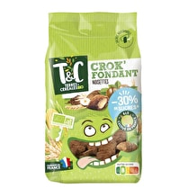 Terres et Céréales, Carré croc fondant noisette BIO 30% moins de sucre