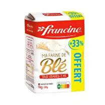 Francine, Farine de blé 1 kg + 33% offert