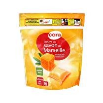 CORA Lessive au savon de Marseille capsules