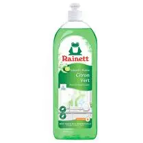 Rainett, Liquide vaisselle citron vert ecolabel