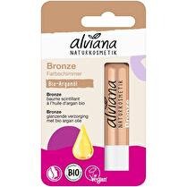 ALVIANA Baume lèvres bronze scintillant