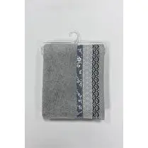 Influx, Serviette éponge liteau fantaisie Thème RÊVERIES, 50x90cm, 100% coton, 500gr/m², coloris gris