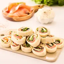 Fabriqué dans nos ateliers, Wrap saumon apéro x 12