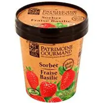 Patrimoine gourmand, Sorbet fraise basilic  Pot