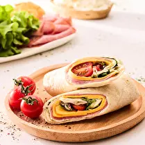 Fabriqué dans nos ateliers, Mini wrap cheddar bacon