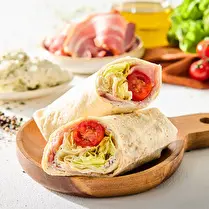 Fabriqué dans nos ateliers, Mini wrap bacon fromage ail et fines herbes