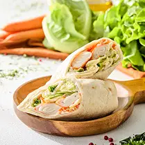 Fabriqué dans nos ateliers, Mini wrap surimi coleslaw