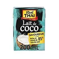 Réal Thaï, Lait de coco