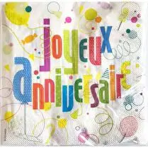 Dyna Party, Serviette joyeux anniversaire x20