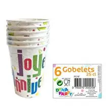 Dyna Party, Gobelets anniversaire 25cl