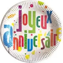 Dyna Party, Assiettes anniversaire 23cm