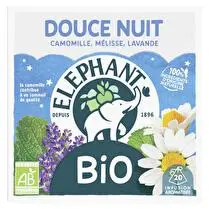 Éléphant, Mon infusion bio douce nuit 20 pyramides