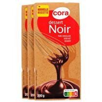 CORA Chocolat noir dessert 52%