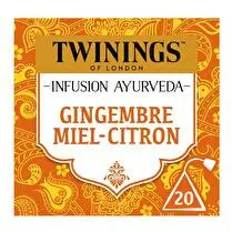 Twinings, Infusion Ayurveda Gingembre miel citron - x 20