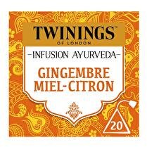 TWININGS Infusion Ayurveda Gingembre miel citron - x 20