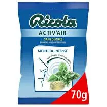 Ricola, Sachet bonbons menthol intense Activ air sans sucre