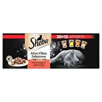 Sheba, Mini filets sachets fraîcheur en sauce  Sélection du boucher 28+12 offerts