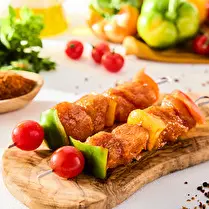 Votre boucher propose, Produit élaboré : Brochette de dinde marinée Tandoori à griller x 2