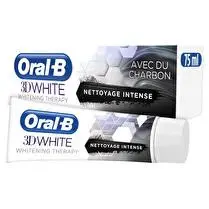Oral-B, Dentifrice 3DW whitening therapy charbon