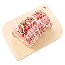 Votre boucher propose, Produit élaboré : Rôti de porc Orloff Bacon fromage