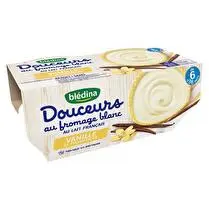 Blédina, Fromage blanc vanille de Madagascar dès 6 mois x4
