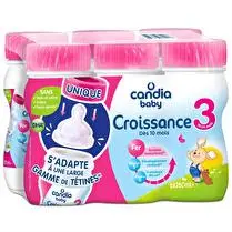 Candia, Lait infantile liquide baby croissance 3 bp x 6