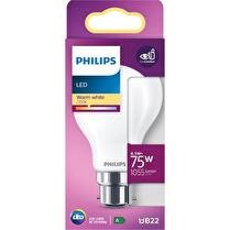 PHILIPS Ampoule led classic 75W A60 B22 WW non dimable x1