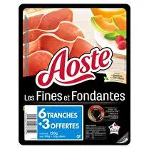 Aoste, Les fines et fondantes Jambon - 6 tranches + 3 offertes