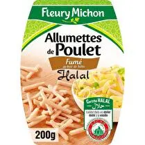 Fleury michon, Allumettes de poulet fumé halal 2x100g