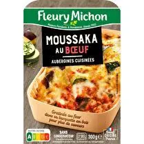 Fleury michon, Moussaka boeuf & aubergines barquette en bois