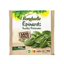 Bonduelle, Epinard feuilles preservées sans résidu de pesticides