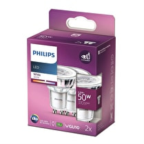 Philips, Ampoules led classic 50W GU10 WH 36D non dimable x2
