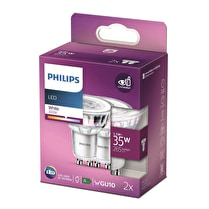 Philips, Ampoule led classic 35W GU10 WH 36D non dimable x2