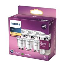Philips, Ampoules LED GU10 Classic 50  WW36D non dimable - Boite de 3