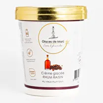Glaces de Marc, Crème glacée rhum raisin au vieux rhum brun